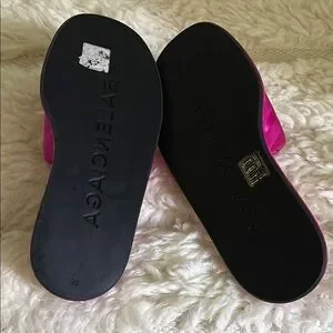 Balenciaga | Shoes | Balenciaga Fuchsia Logo Slides | Poshmark display picture 3
